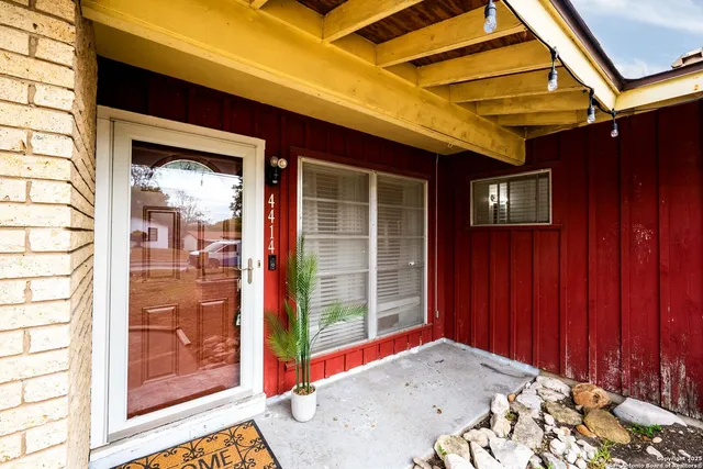 a view of front door of house