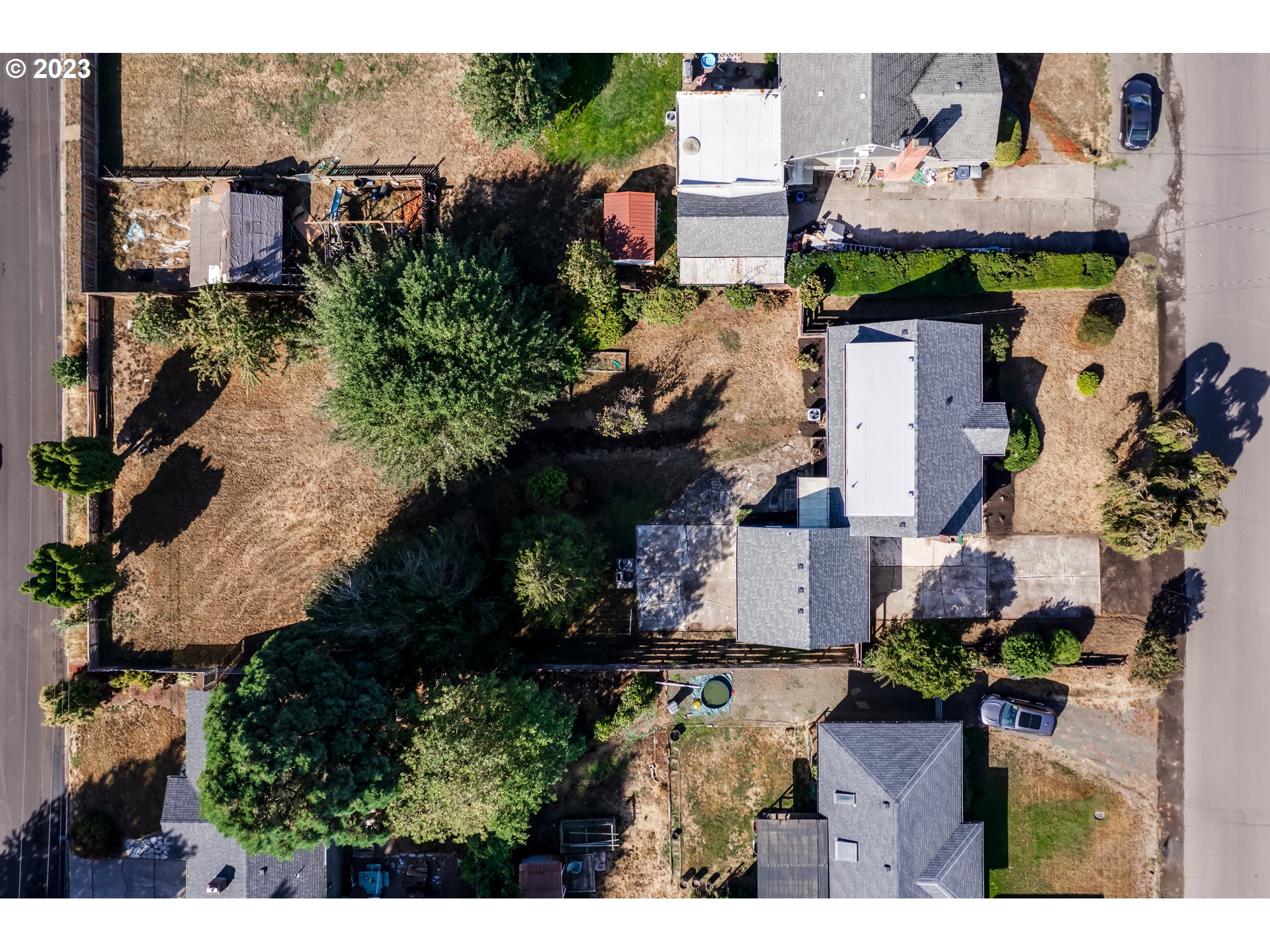 4055 North Street Springfield, OR 97478 - Photo 46 of 48 an aerial view of a house with a yard