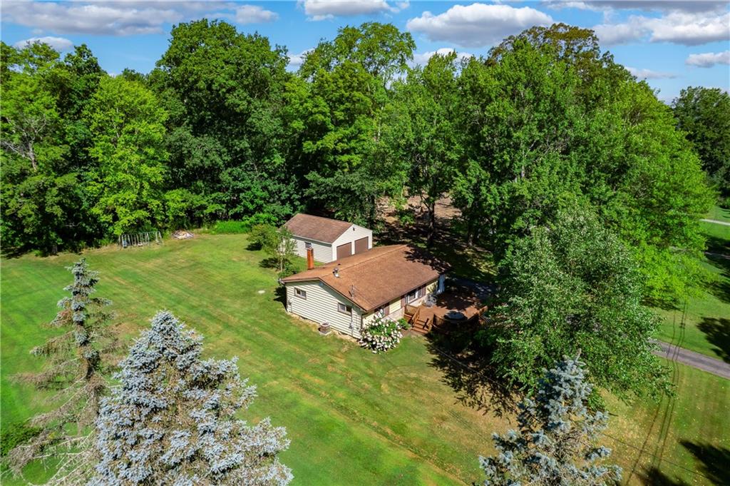 939 Fredonia Road Hadley, PA 16130 - Photo 3 of 36 an aerial view of a house with garden space and street view