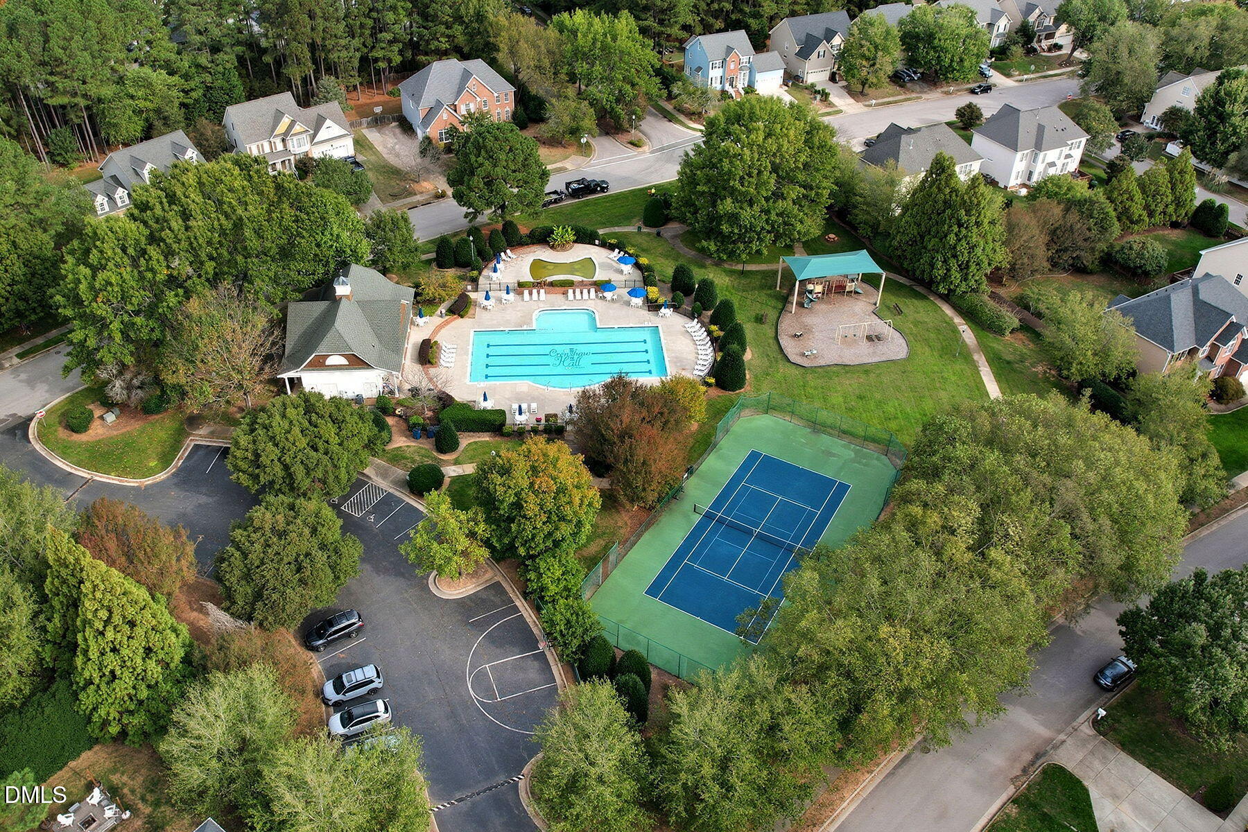 1012 Clatter Avenue Wake Forest, NC 27587 - Photo 34 of 34 an aerial view of a house with garden space and street view