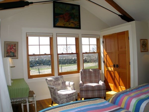 17 Round Pond Road Chilmark, MA 02535 - Photo 18 of 39 a living room with furniture and a floor to ceiling window