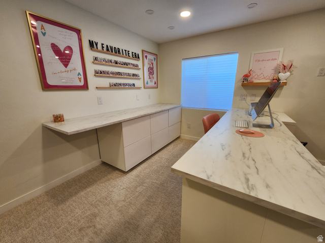 1736 East Fall Street Eagle Mountain, UT 84005 - Photo 24 of 30 Office space featuring light colored carpet and recessed lighting