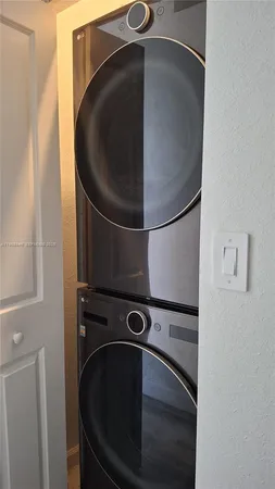 a close view of washer and dryer