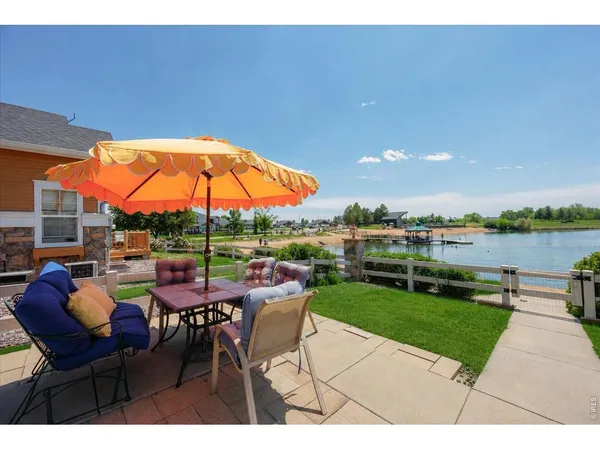 a view of an outdoor sitting space