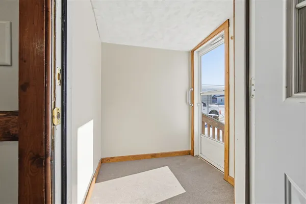 a view of an front door