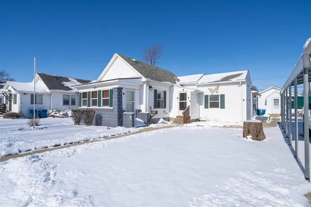 a view of a house with a patio