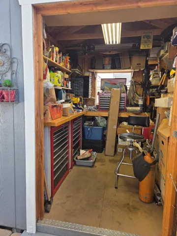 a view of storage and utility room