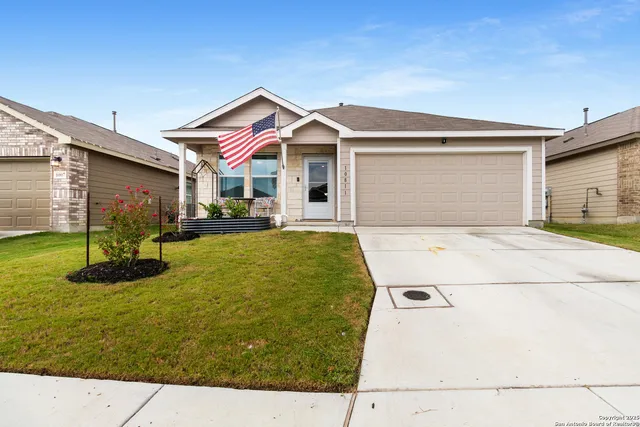 a view of a sign in a garden