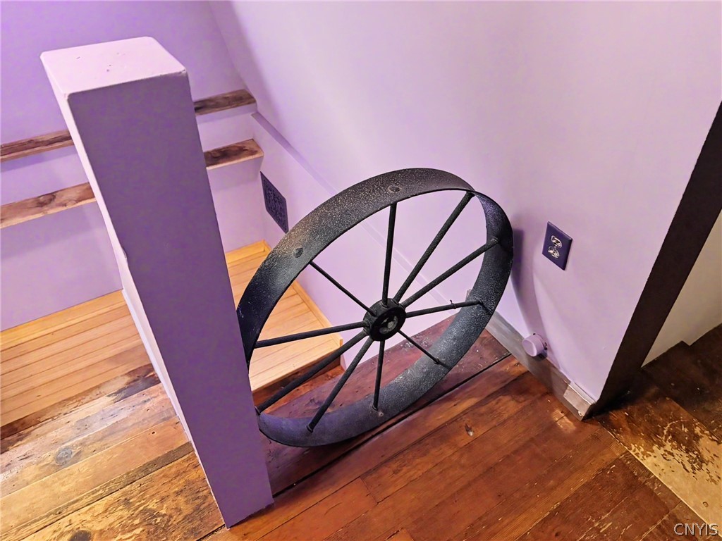 367 Andersen Hill Road Richford, NY 13736 - Photo 17 of 46 Unique Wheel as a Railing