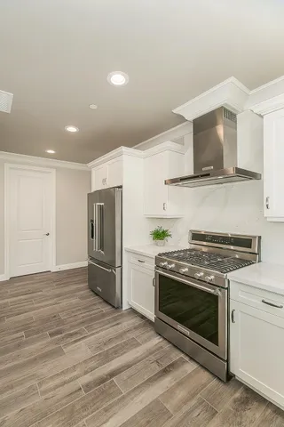 wooden floor in a room with a window