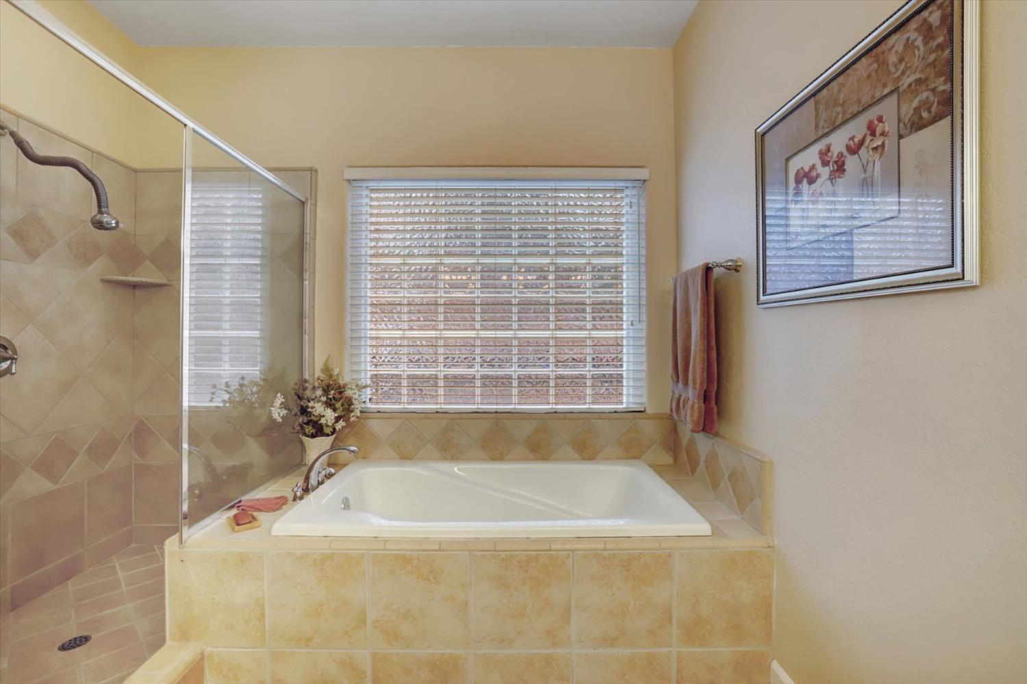 17036 Alice Way Grass Valley, CA 95949 - Photo 40 of 58 a bath tub sitting in a bathroom next to a window