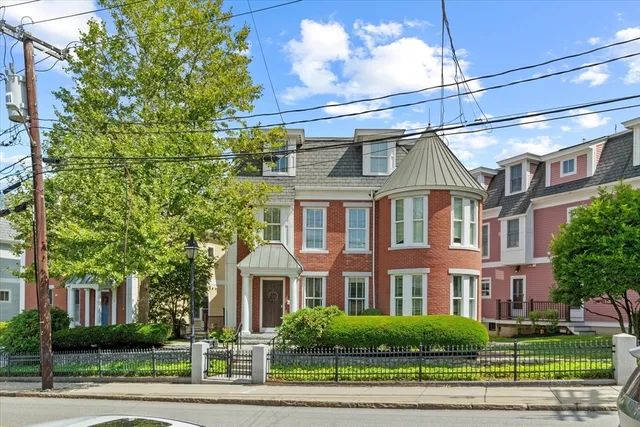 a front view of a building