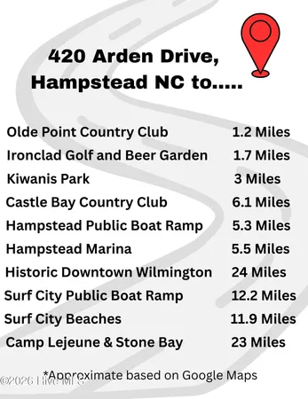 $520,000 | 420 Arden Drive, Hampstead, NC 28443