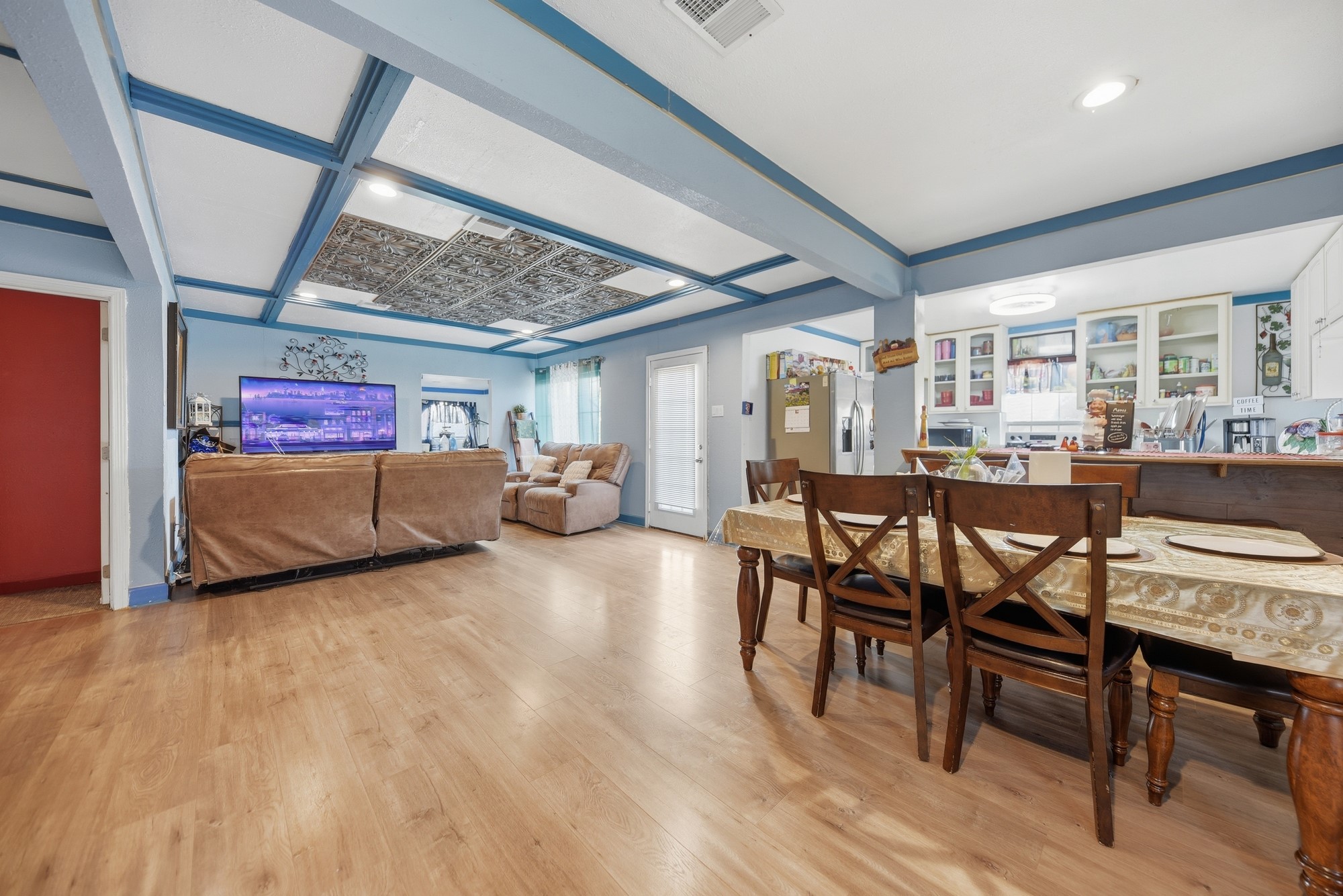 9524 Ferry Road Bellville, TX 77418 - Photo 13 of 15 a living room with furniture and a wooden floor