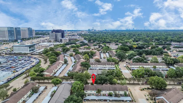 an aerial view of a city