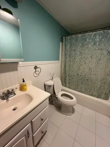 a bathroom with a sink a toilet and a shower