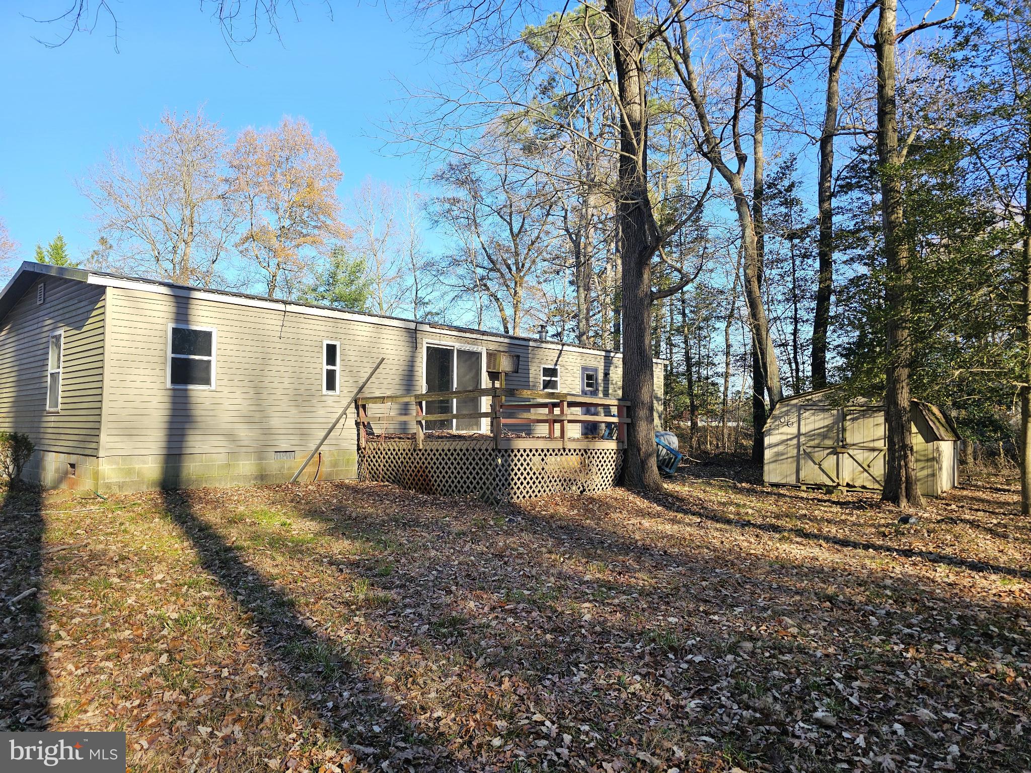 7350 Park Brown Road Harrington, DE 19952 - Photo 7 of 8 a view of a backyard with large tree and wooden fence