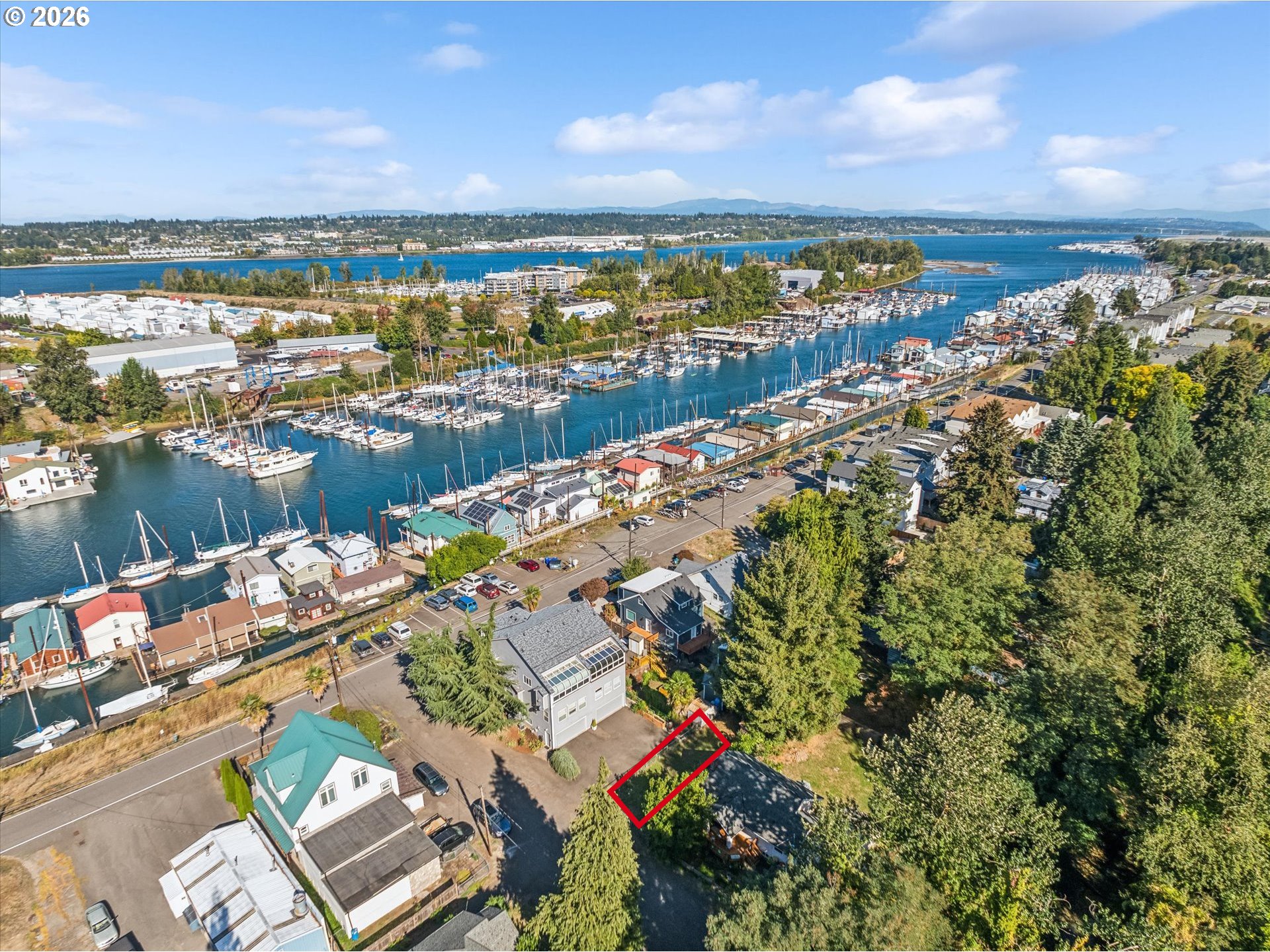 2-12 Northeast Bridgeton Road Portland, OR 97211 - Photo 1 of 8 a view of lake with city view