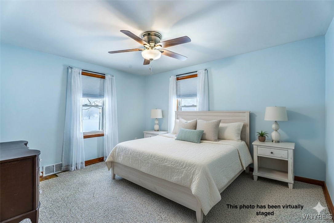 5848 Shawnee Road Cambria, NY 14132 - Photo 12 of 24 Bedroom 1 virtually stagged