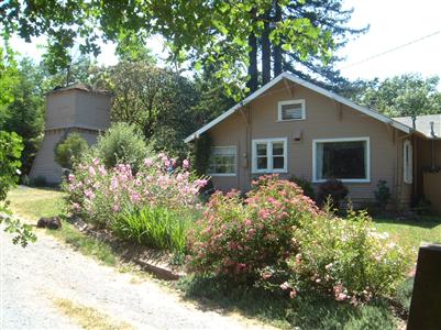 a view of a house with a yard and plants