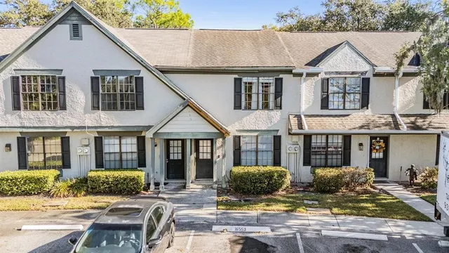 a view of a house with a outdoor space