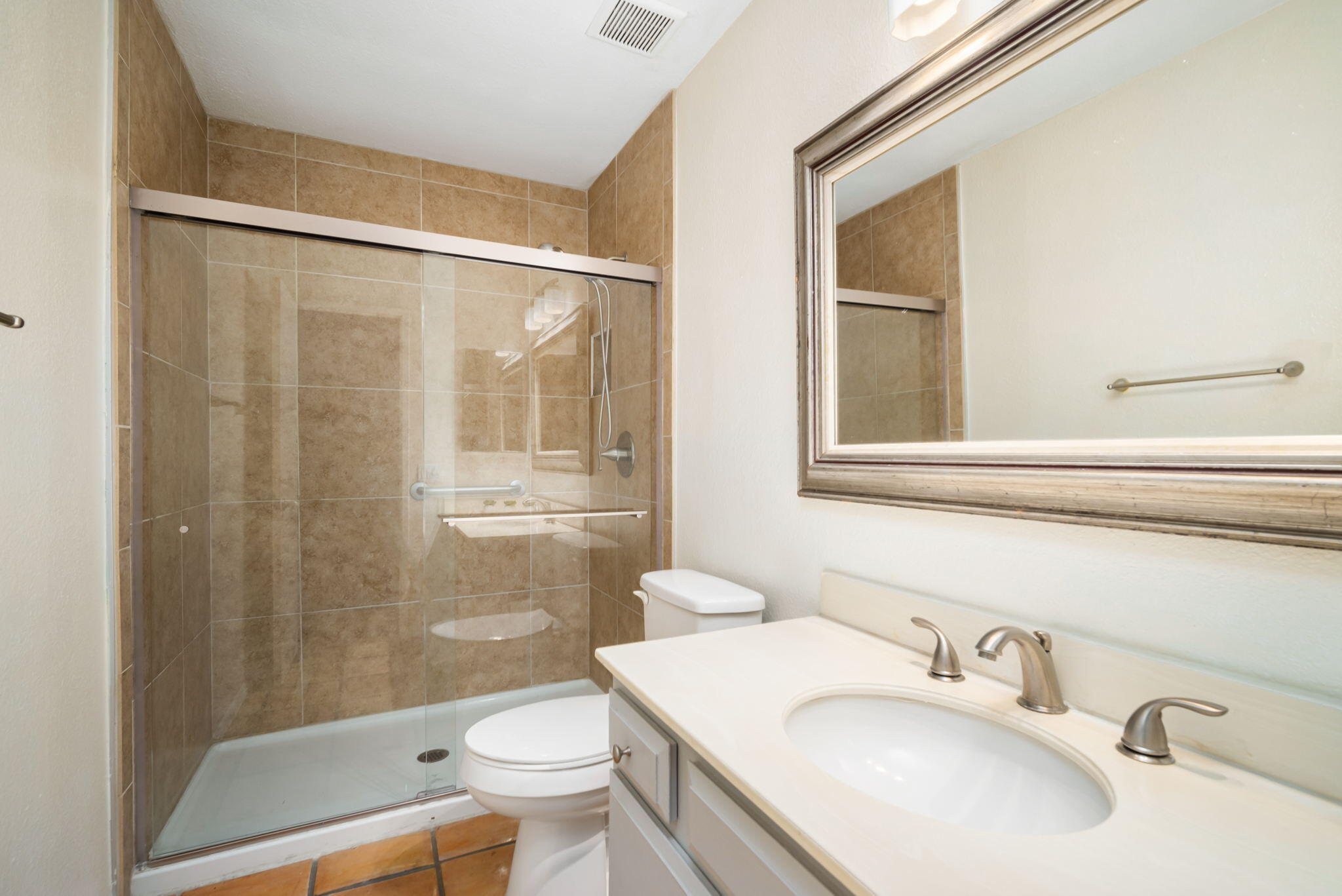 1783 Ramon Road, Unit 2 Palm Springs, CA 92264 - Photo 14 of 18 a bathroom with a sink toilet and shower