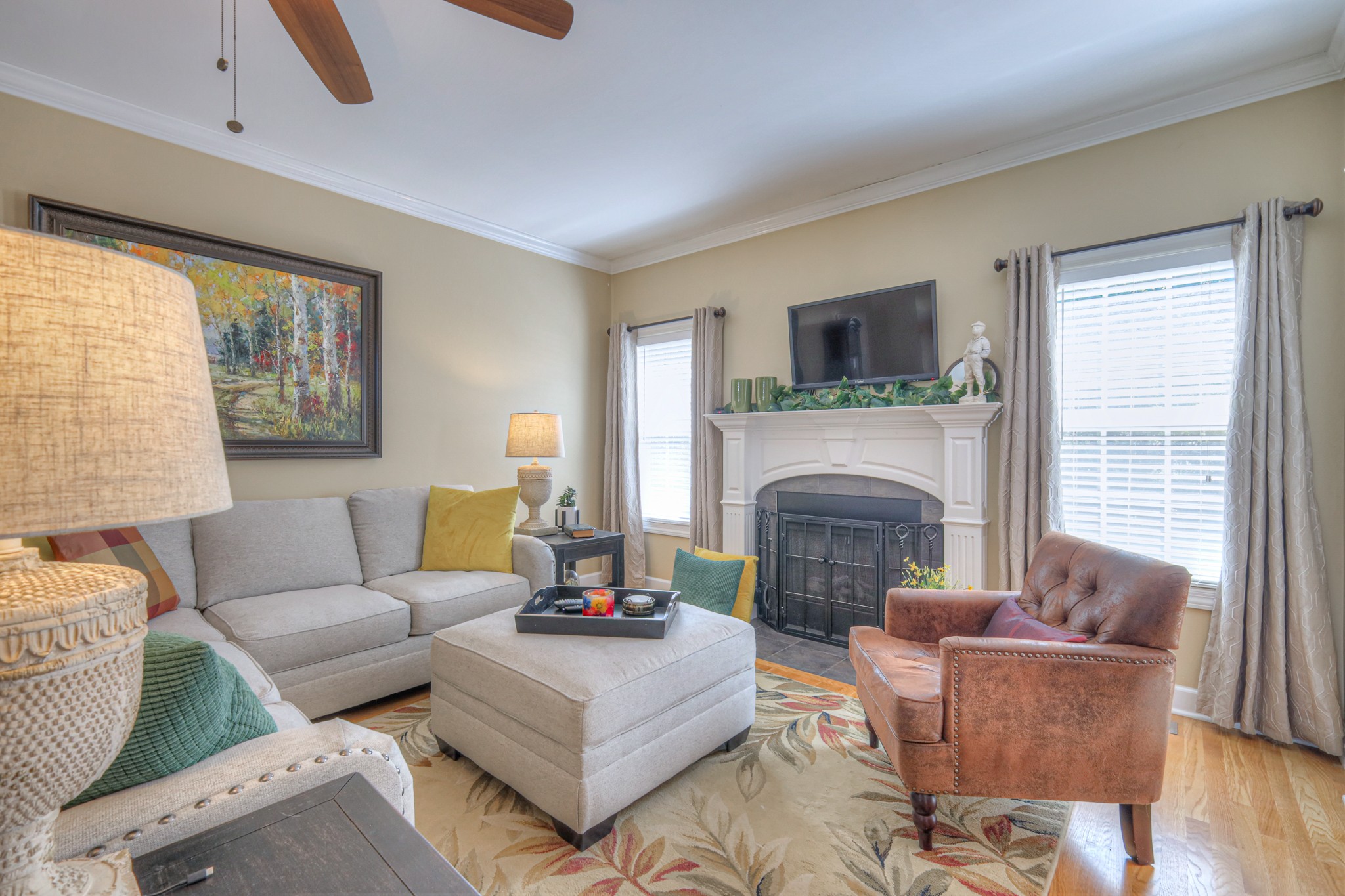 431 Conquest Road Murfreesboro, TN 37128 - Photo 11 of 55 a living room with furniture and a fireplace