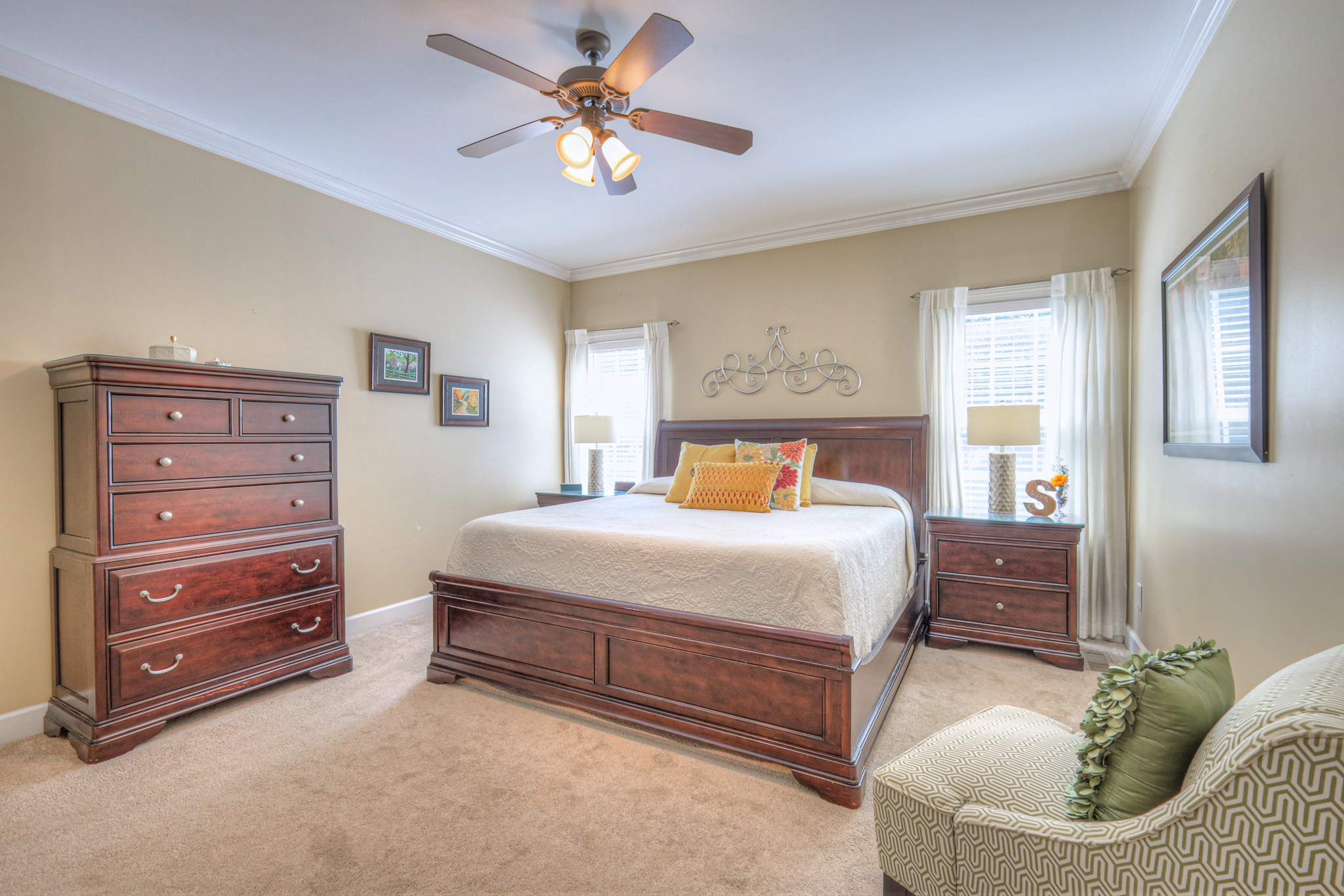 431 Conquest Road Murfreesboro, TN 37128 - Photo 26 of 55 a bedroom with a bed and a chandelier