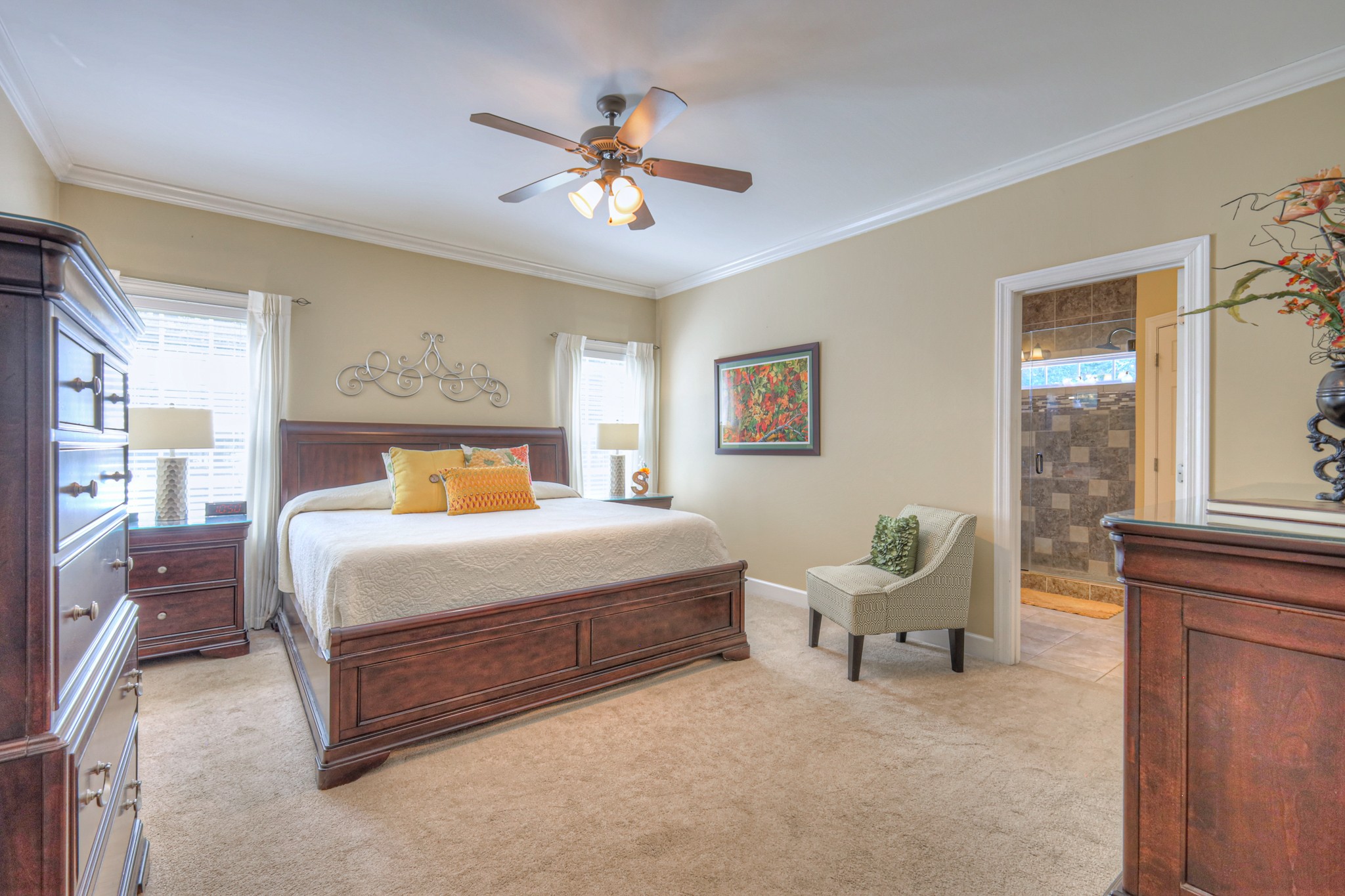 431 Conquest Road Murfreesboro, TN 37128 - Photo 27 of 55 a bedroom with a bed and a chandelier