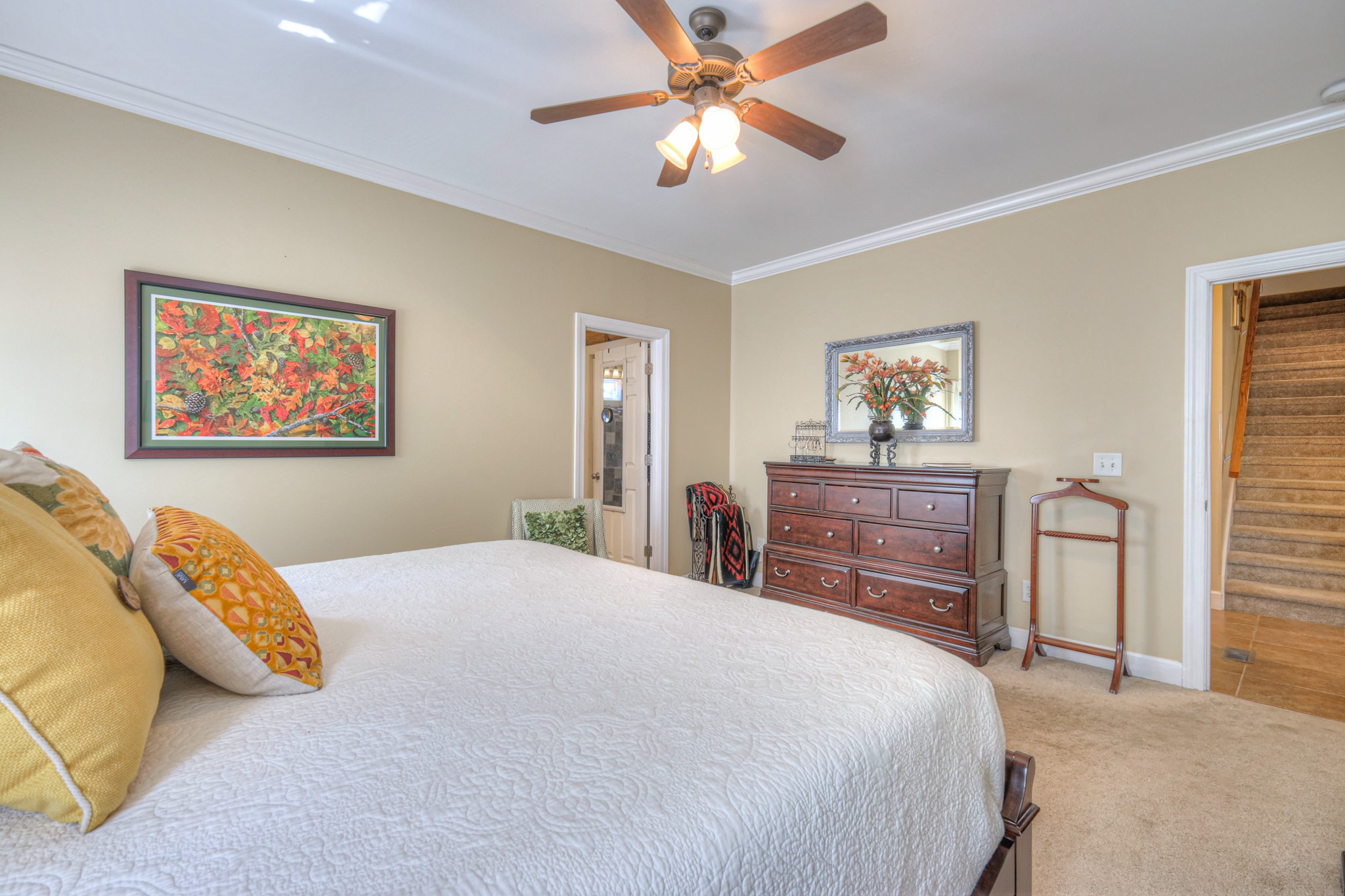 431 Conquest Road Murfreesboro, TN 37128 - Photo 28 of 55 a bedroom with a bed and a chandelier