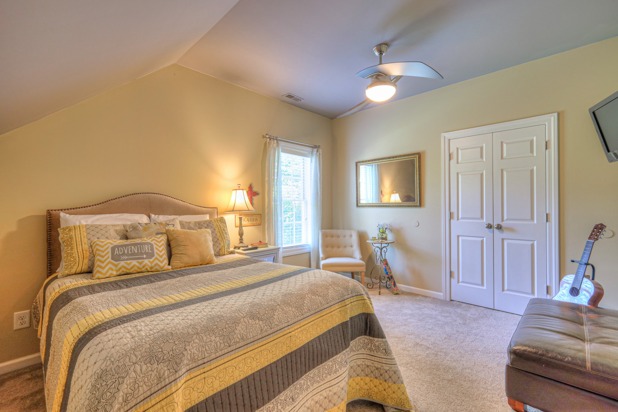 431 Conquest Road Murfreesboro, TN 37128 - Photo 37 of 55 a bedroom with a bed and a chandelier