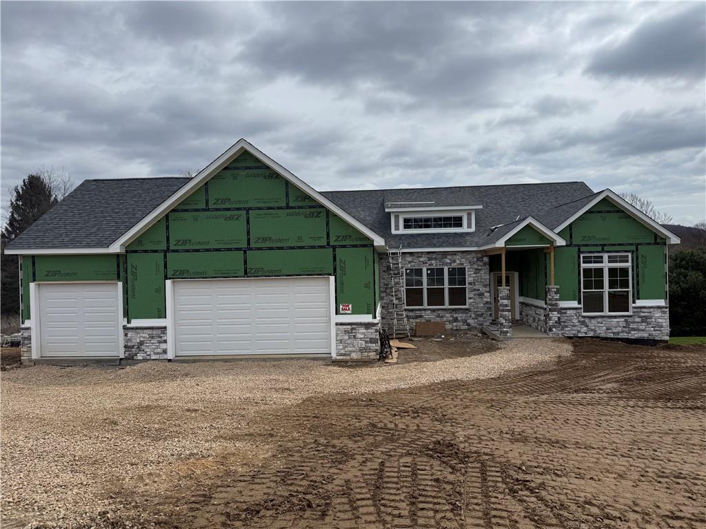 a house view with a garden space