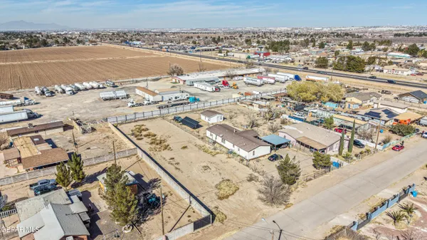an aerial view of beach and ocean