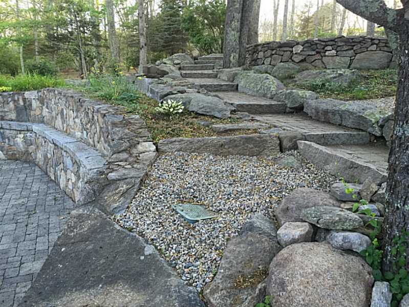 100 Mill Pond Road Exeter, RI 02822 - Photo 8 of 25 Patio/Deck. Incredible stonework throughout the property