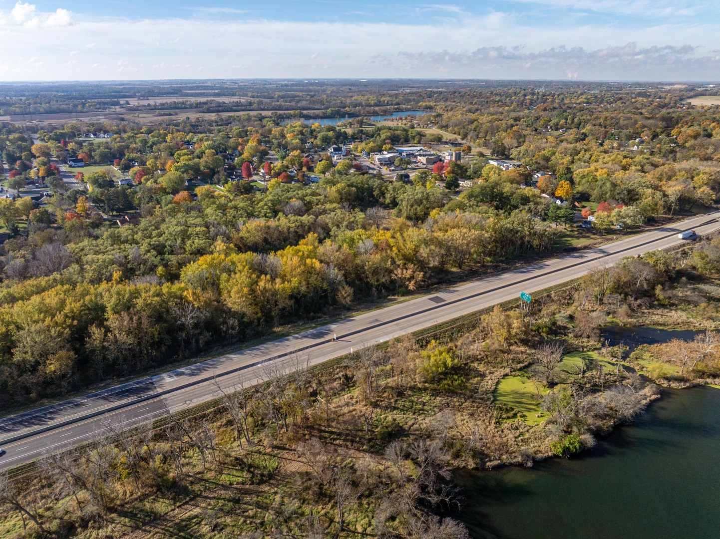 Land Lot Land Cherry Valley, IL 61016 - Photo 17 of 33 an aerial view of residential houses with outdoor space