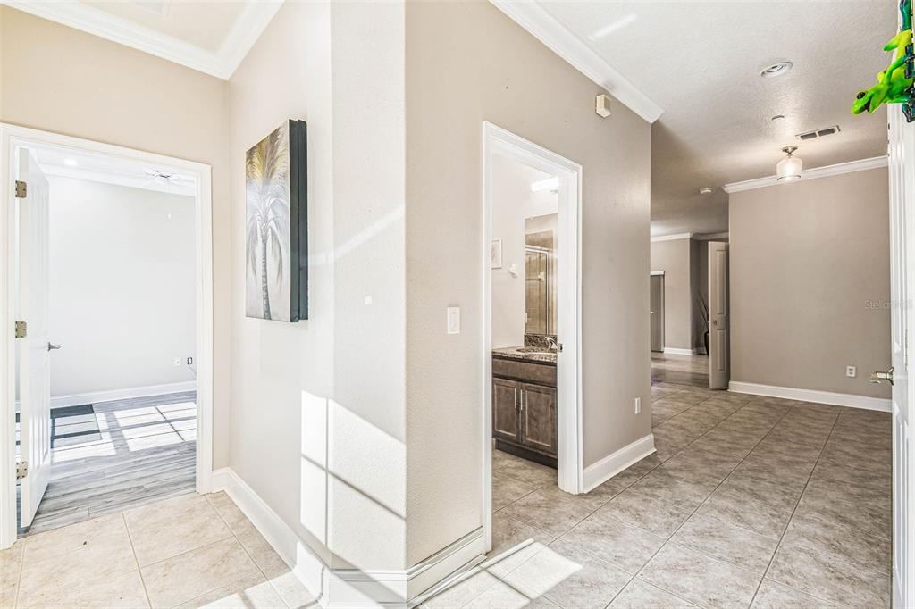 6533 Channelside Drive New Port Richey, FL 34652 - Photo 17 of 44 a view of a bathroom with sink and shower