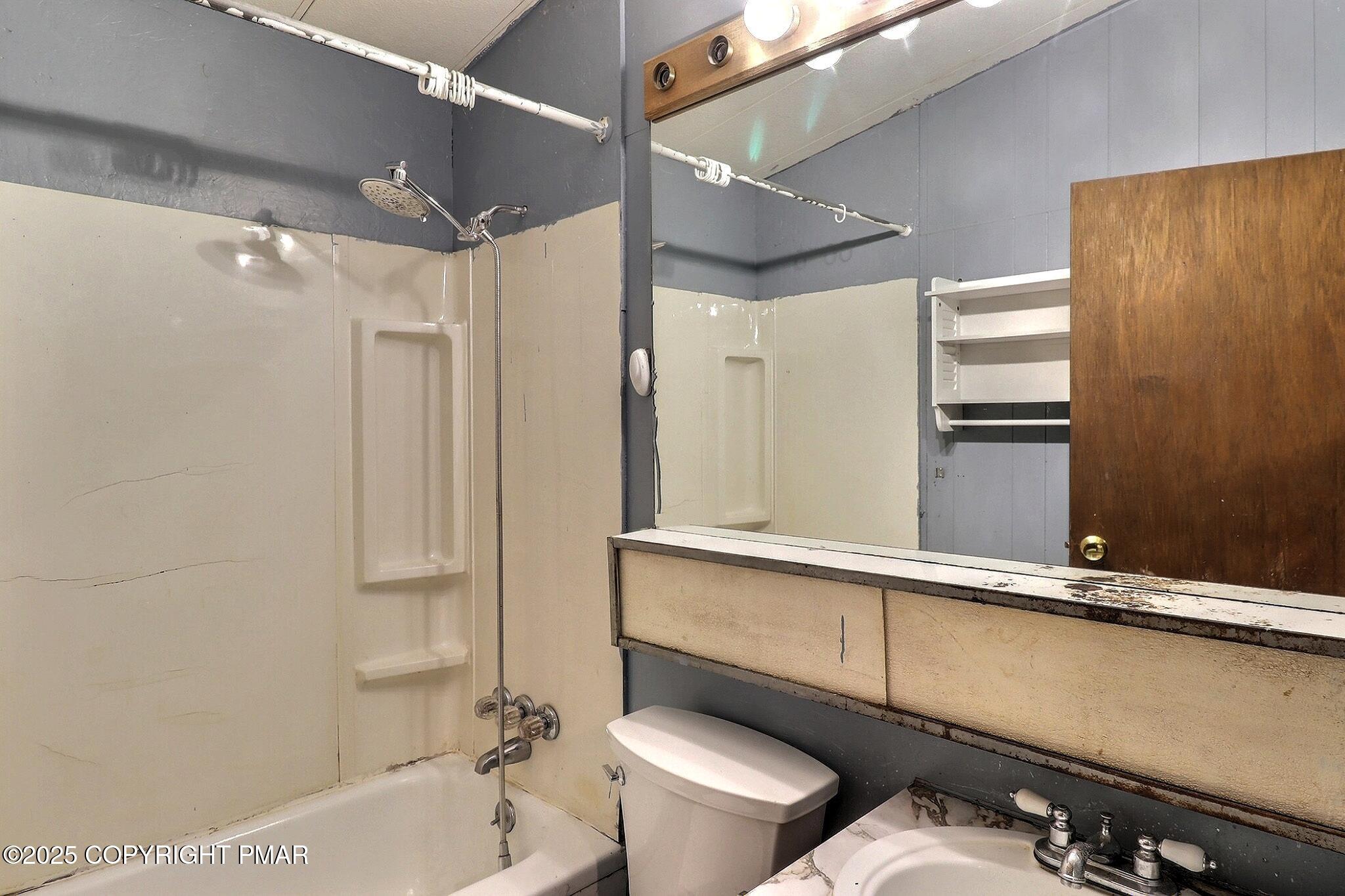 120 Upper Green Hill Road Kunkletown, PA 18058 - Photo 13 of 19 a bathroom with a sink a toilet and shower