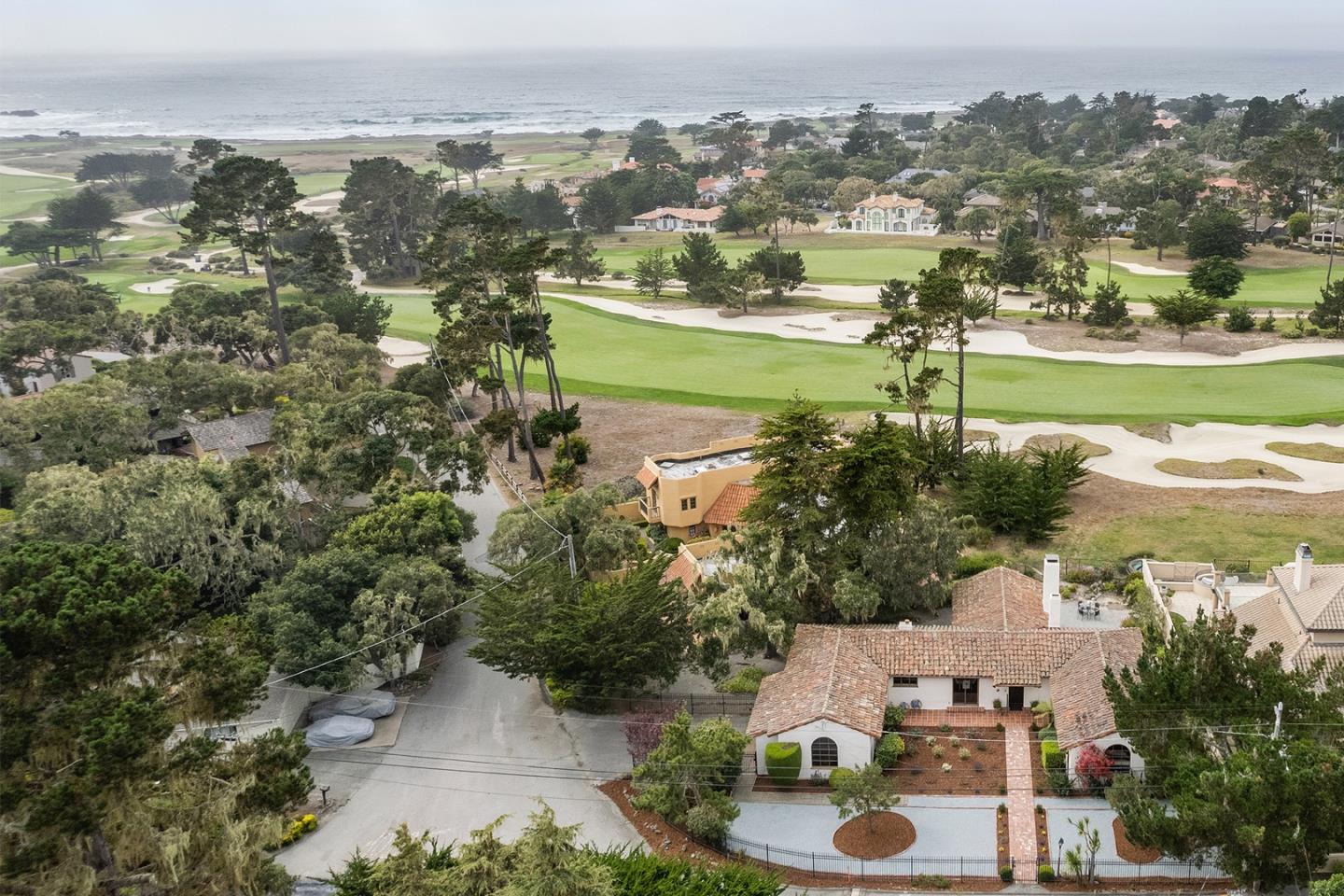 3080 Bird Rock Road Pebble Beach, CA 93953 - Photo 44 of 46 an aerial view of residential houses with outdoor space and river