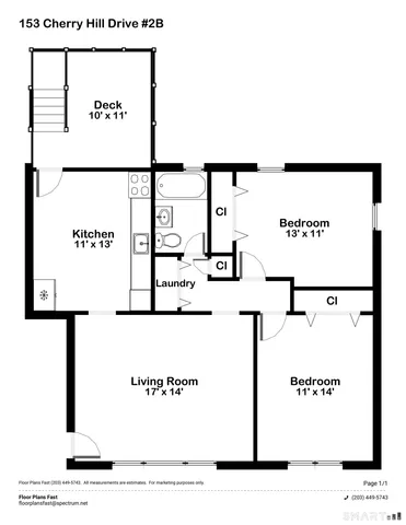 $2,500 | 153 Cherry Hill Drive, Unit 2B, Bridgeport, CT 06606