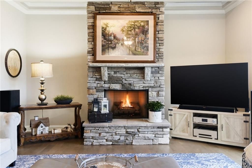 8840 Hightower Ridge Ball Ground, GA 30107 - Photo 15 of 74 a living room with furniture and a flat screen tv