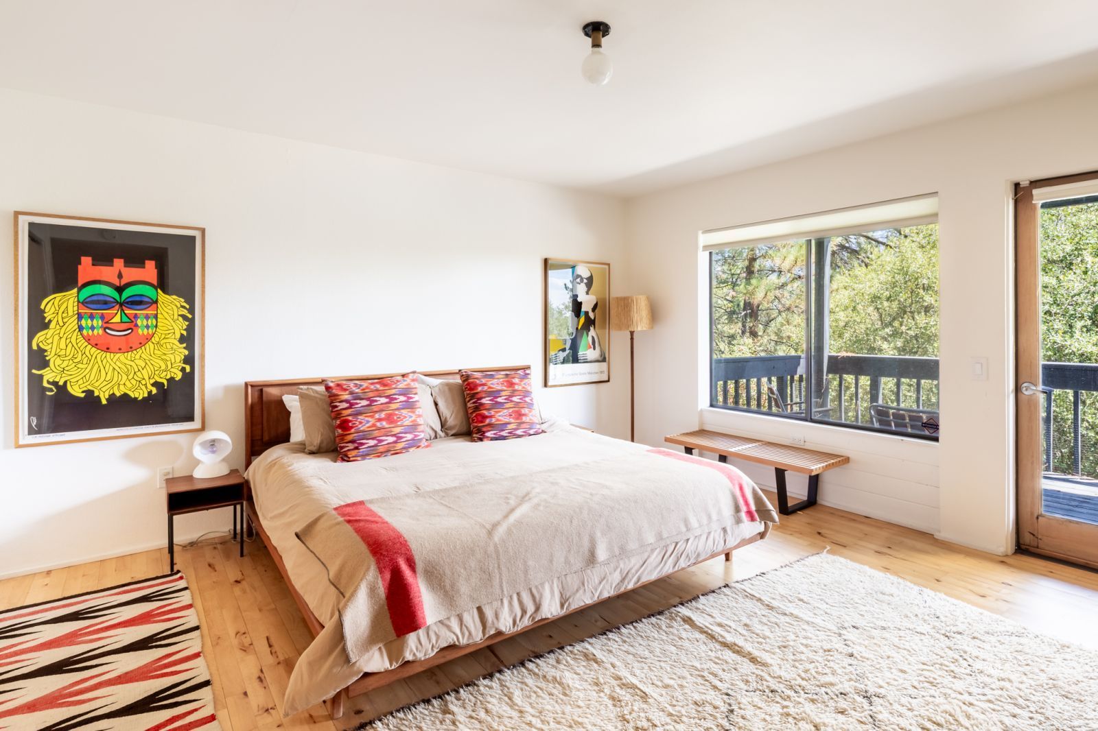 23916 Highway 243 Idyllwild, CA 92549 - Photo 24 of 47 a bedroom with a bed and a large window