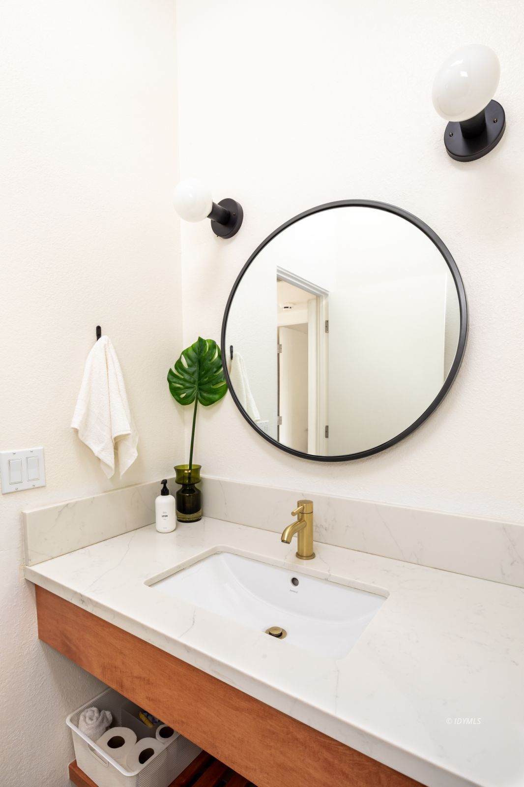 23916 Highway 243 Idyllwild, CA 92549 - Photo 29 of 47 a bathroom with a sink and a mirror