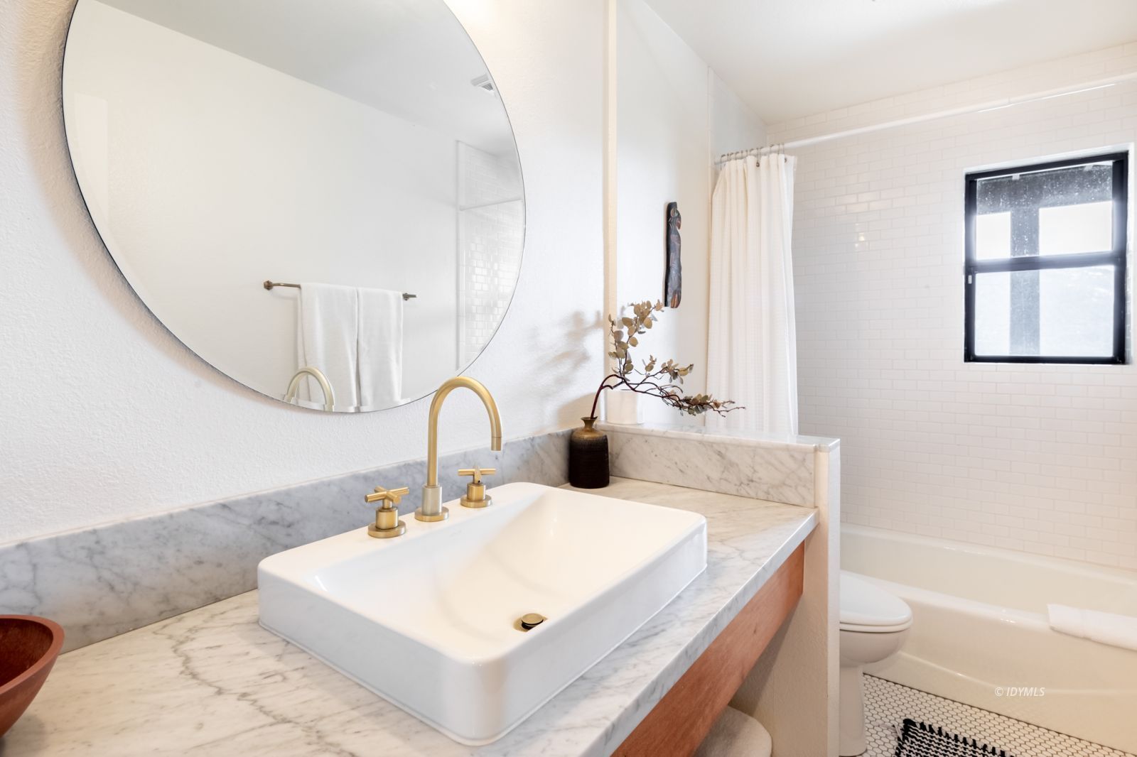 23916 Highway 243 Idyllwild, CA 92549 - Photo 38 of 47 a bathroom with a sink a toilet and a mirror