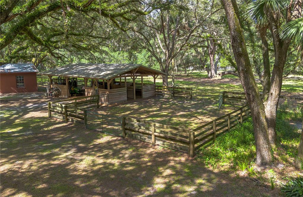 17840 Northeast 45th Avenue Road Citra, FL 32113 - Photo 48 of 62 a view of a large pool with lawn chairs under an umbrella
