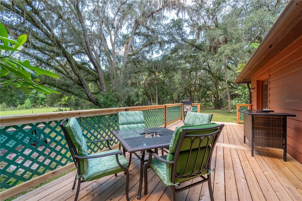 17840 Northeast 45th Avenue Road Citra, FL 32113 - Photo 9 of 62 a view of a deck with furniture and a backyard