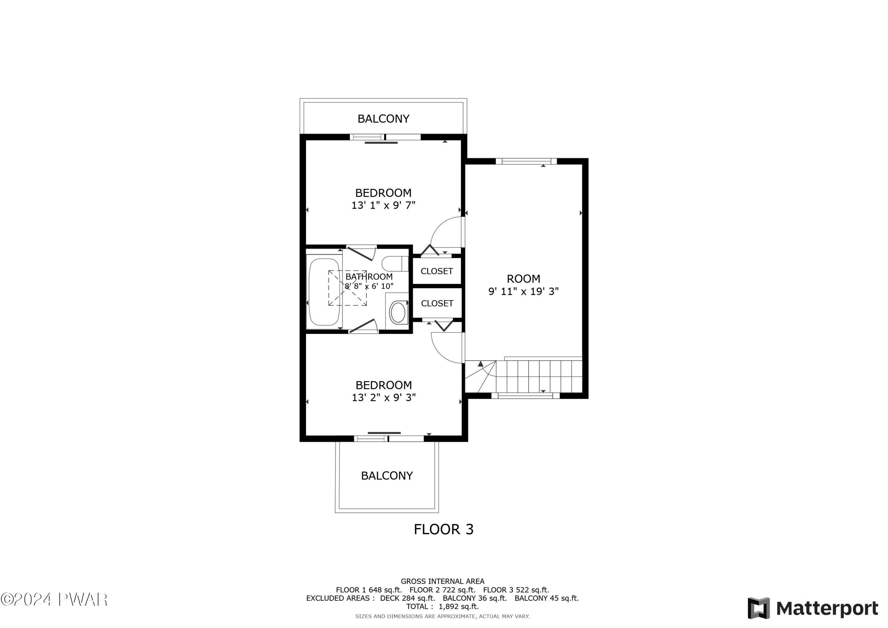 28 Wedge Road Lake Ariel, PA 18436 - Photo 51 of 52 45 Upper Level Floor Plan