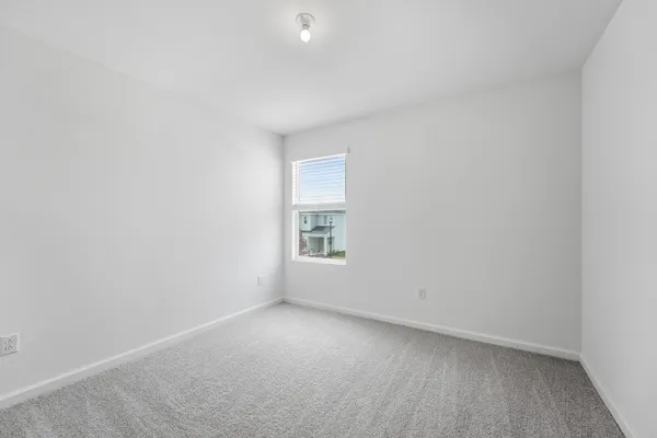 an empty room with a window