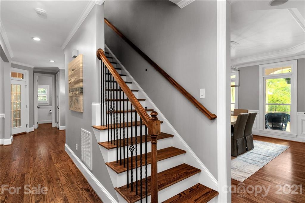 1111 Lytton Lane Matthews, NC 28104 - Photo 22 of 48 a view of entryway and hall with wooden floor