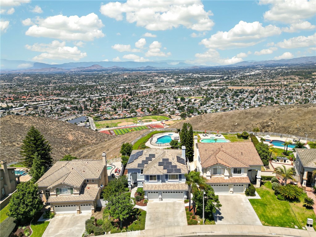 16318 Sun Summit Drive Riverside, CA 92503 - Photo 44 of 47 Arial shot of front of home 16318 sun summit drive, riverside, california 92503
