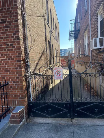 a view of a street with sitting area